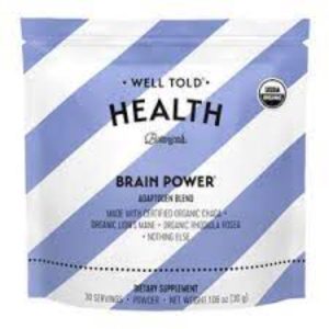 Well Told Health Brain Adaptogen Pulver pk 1,06 oz – Packung mit 1 Stück
