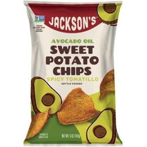 Jackson’s Süßkartoffelchips, würziges Tomatillo, 5 Unzen Packung mit 12