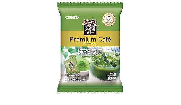 Orihiro “Purunto Konnyaku Jelly, Premium” Matcha Milchgeschmack Konjac Jelly, 20g x 10 Stück