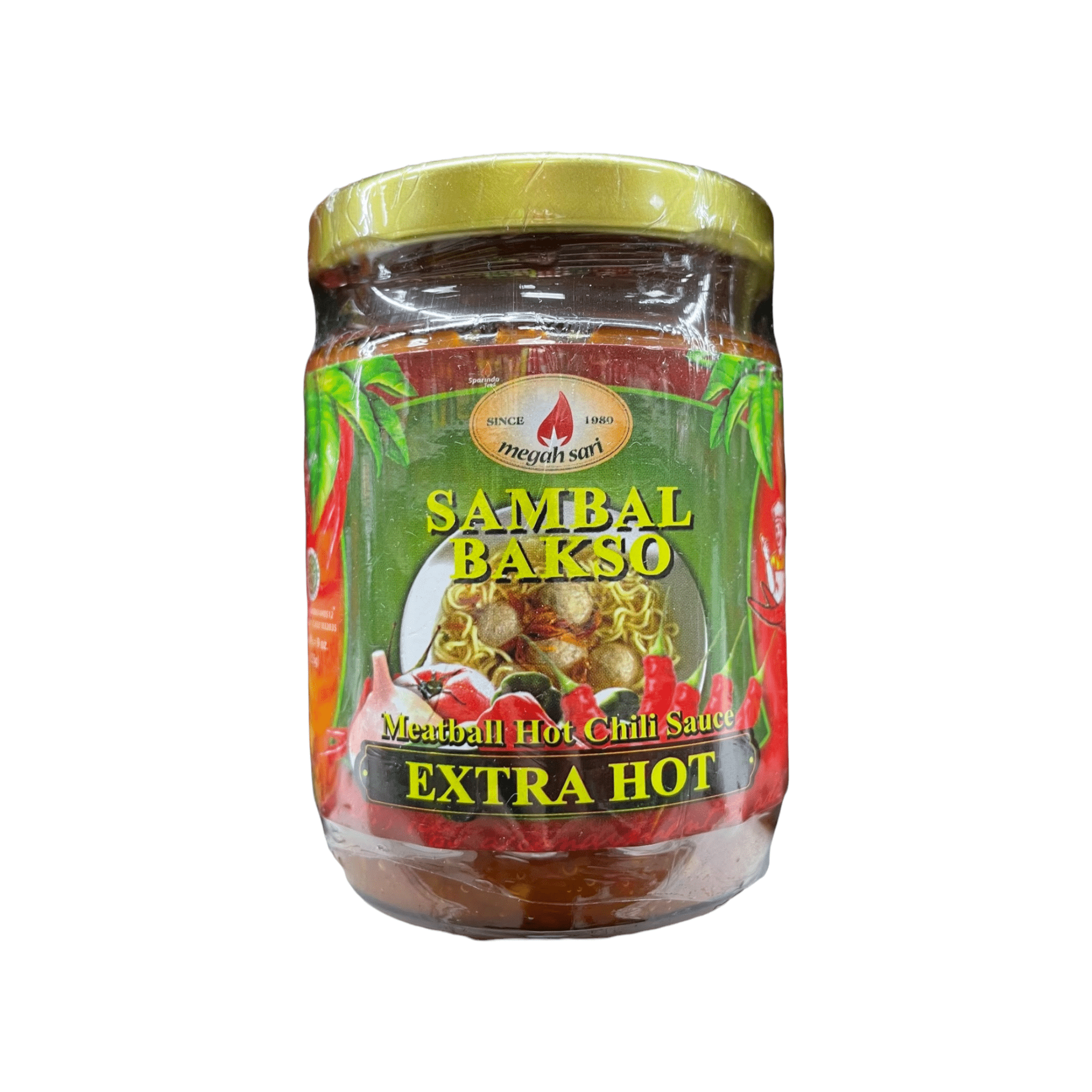 Megah Sari Sambal Bakso Fleischbällchen Hot Chili Sauce Extra Heiß