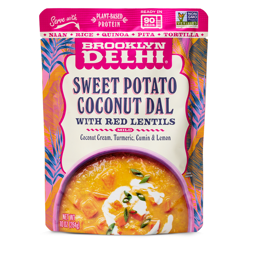 Brooklyn Delhi Süßkartoffel Kokosnuss Dal Beutel – 6 Beutel Fall