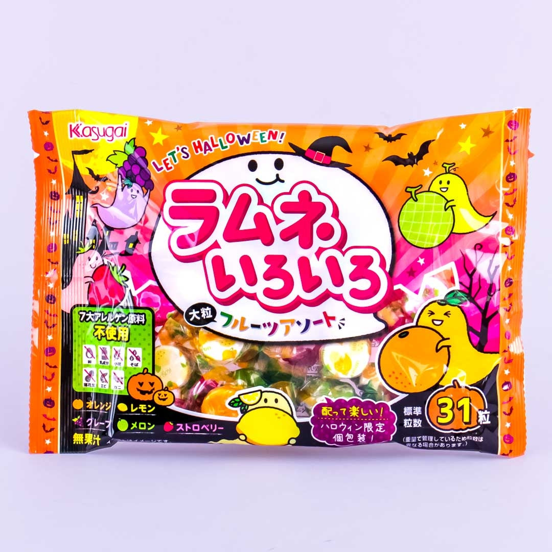 Kasugai Halloween Ramune Süßigkeiten Mehrfarbig-Packung – 31 Stück