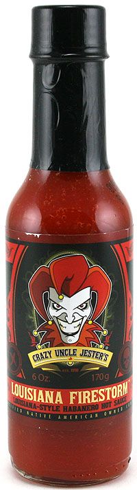 Verrückter Onkel Jester Louisiana Feuersturm Habanero Chilisauce, 6oz