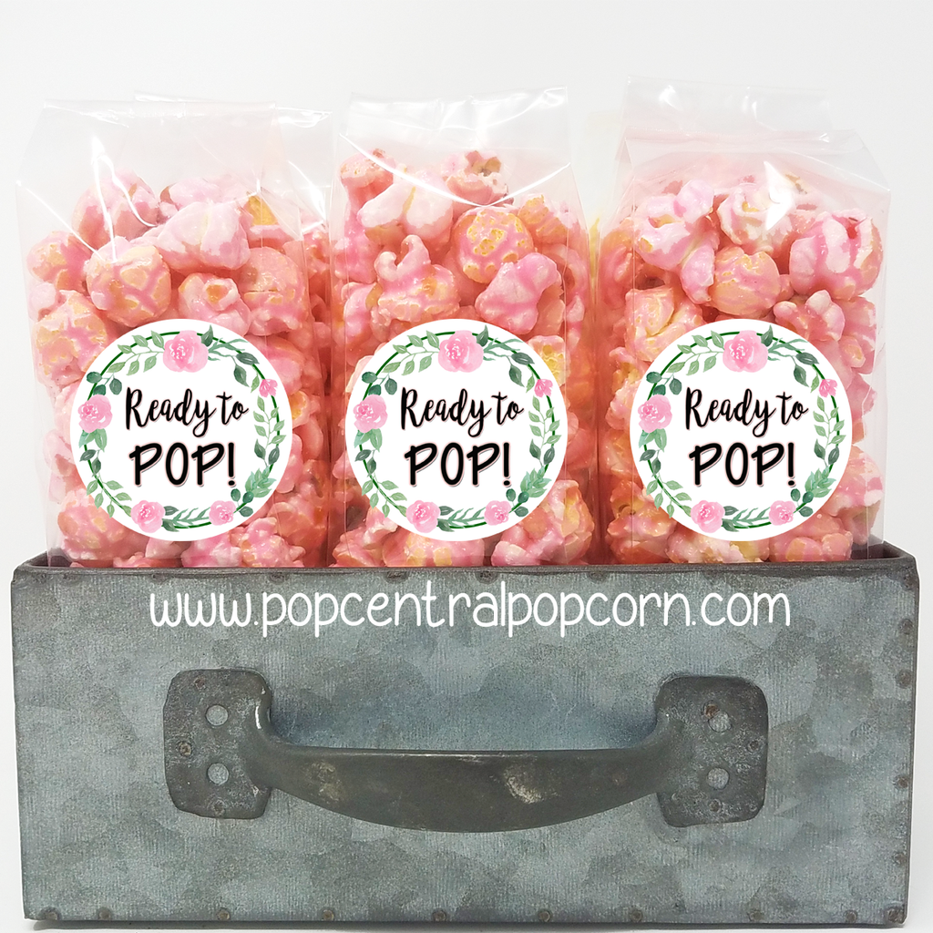 Blumenkranz – Baby Shower – Popcorn Party Gefälligkeiten