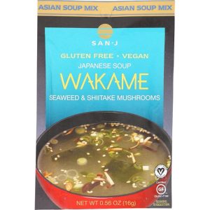 San J Suppenmix glutenfreie Wakame 0,56 Unzen – Packung mit 36