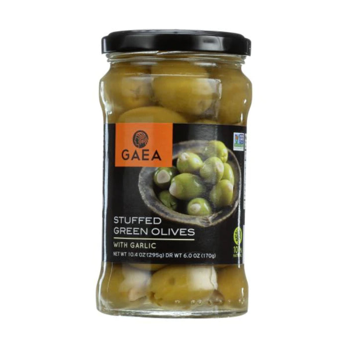 Gaea Nordamerika – Oliven gefüllter grüner Knoblauch, 6 Oz – 8er Packung