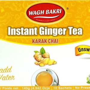Wagh Bakri Instant Ingwer Chai Tee ungesüßt – 10 Beutel