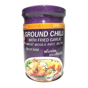 Cock Brand gemahlenes Chili mit gebratenem Knoblauch