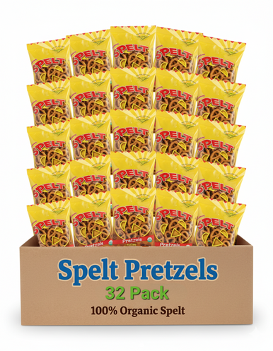 Landau Bio Dinkel gesalzene Brezeln, klein unterwegs, 1 oz, 32 Stück