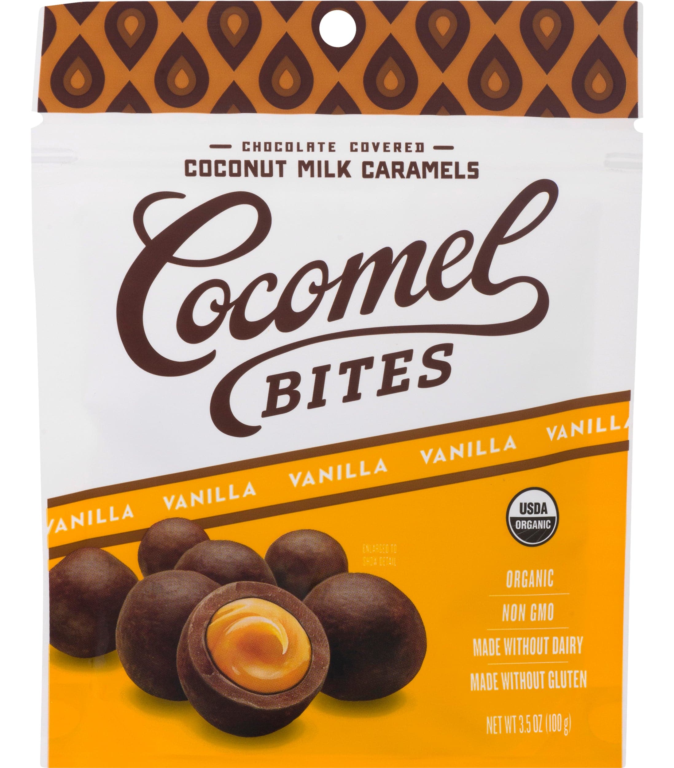 Cocomels Schokolade Vanille Karamell Bites, 3,5 oz – Packung mit 6 Stück