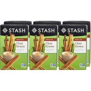 Stash Grüner Chai Tee, 20 Beutel, Packung mit 6