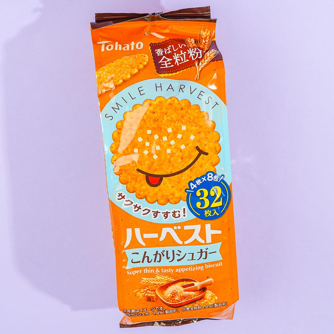 Tohato Smile Harvest Super dünn Keks Tasche – Brauner Zucker