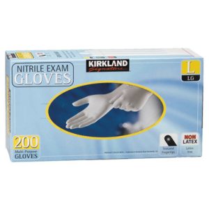 Kirkland Signature Nitrile Exam Mehrfarbig-Purpose groß Handschuhe Latexfrei, 200 Stück