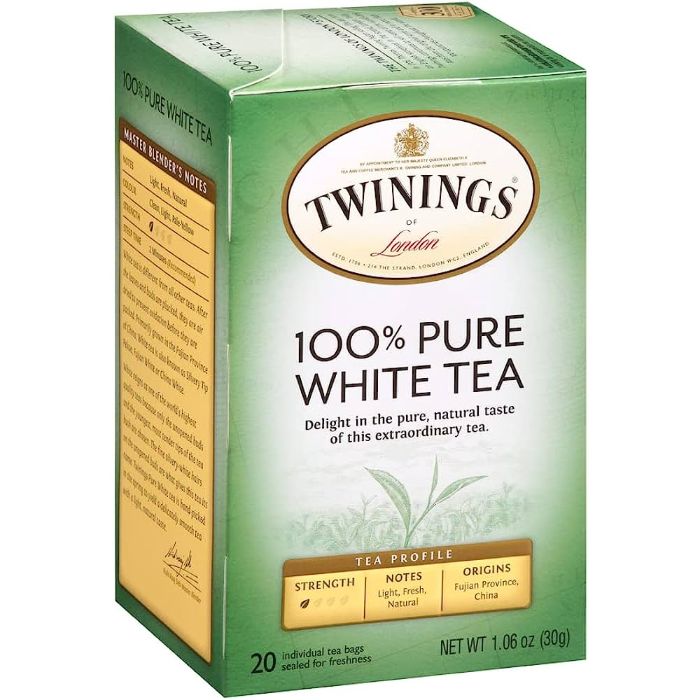 Twinings Weißer Tee pur, 20 Beutel – 6er Packung