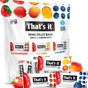 That’s It Mini-Fruchtstangen Heidelbeere, Erdbeere, Mango, Sortenpackung, 24 Zähler