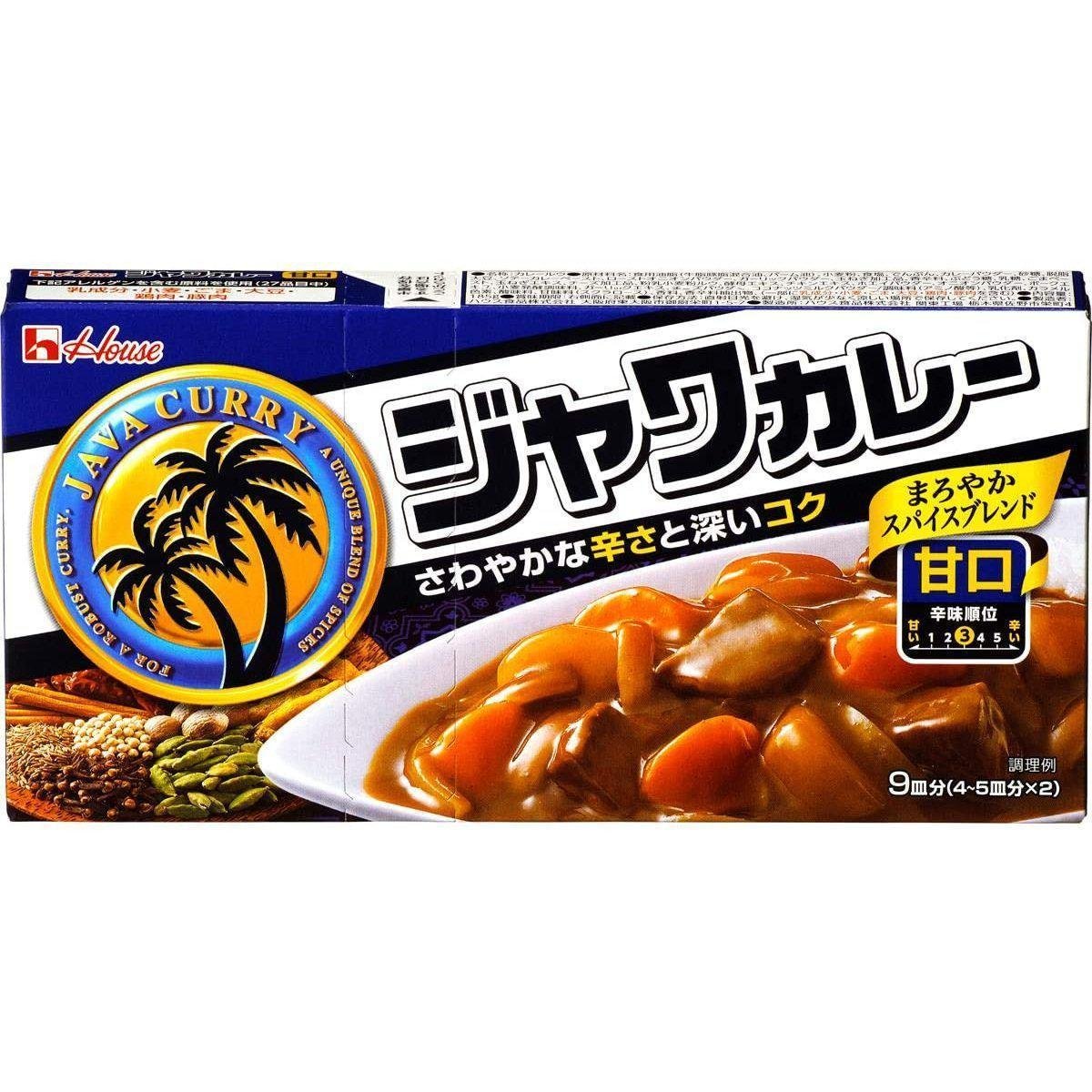 Haus Java Curry Mild (japanische Curry Roux Würfel) 185g