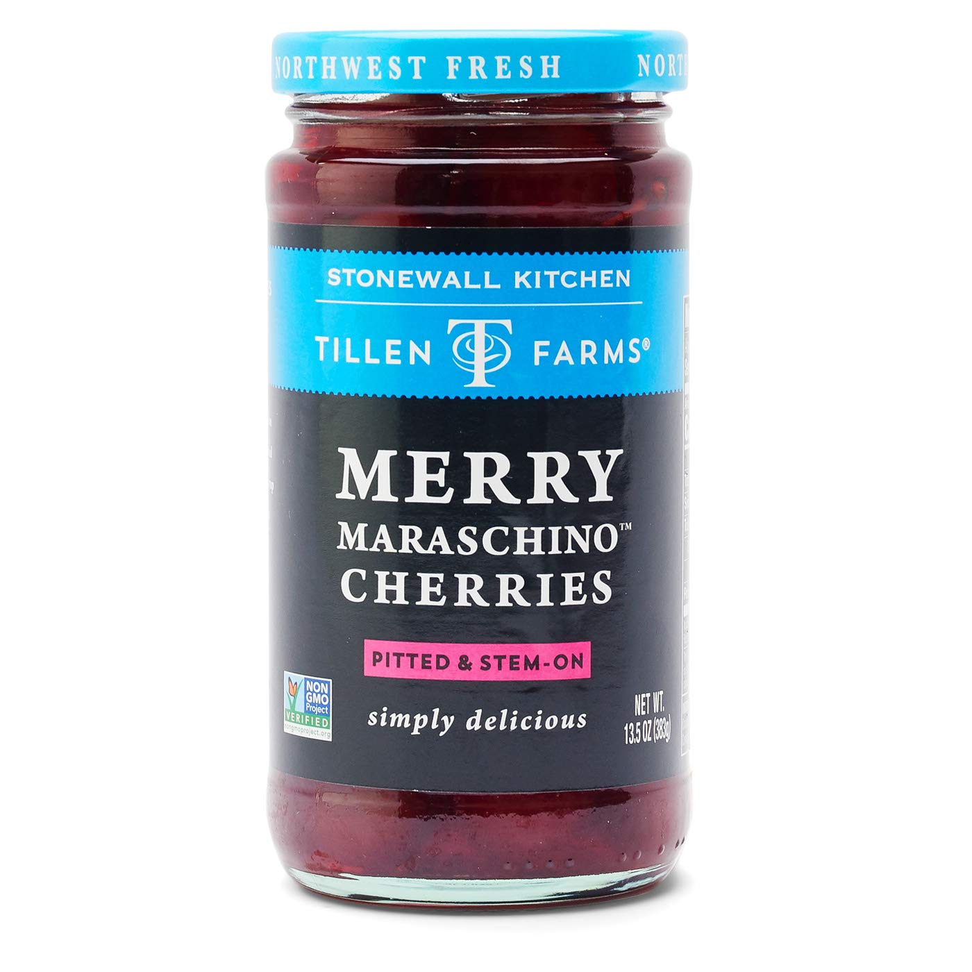 Tillen Farms – Merry Maraschino Kirschen Pitted & Stem-on, 13.5 Oz – P