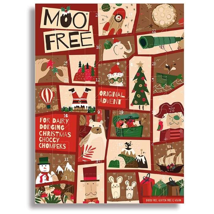 Moo Free – Adventskalender Original Schokolade, 2,5 Unzen