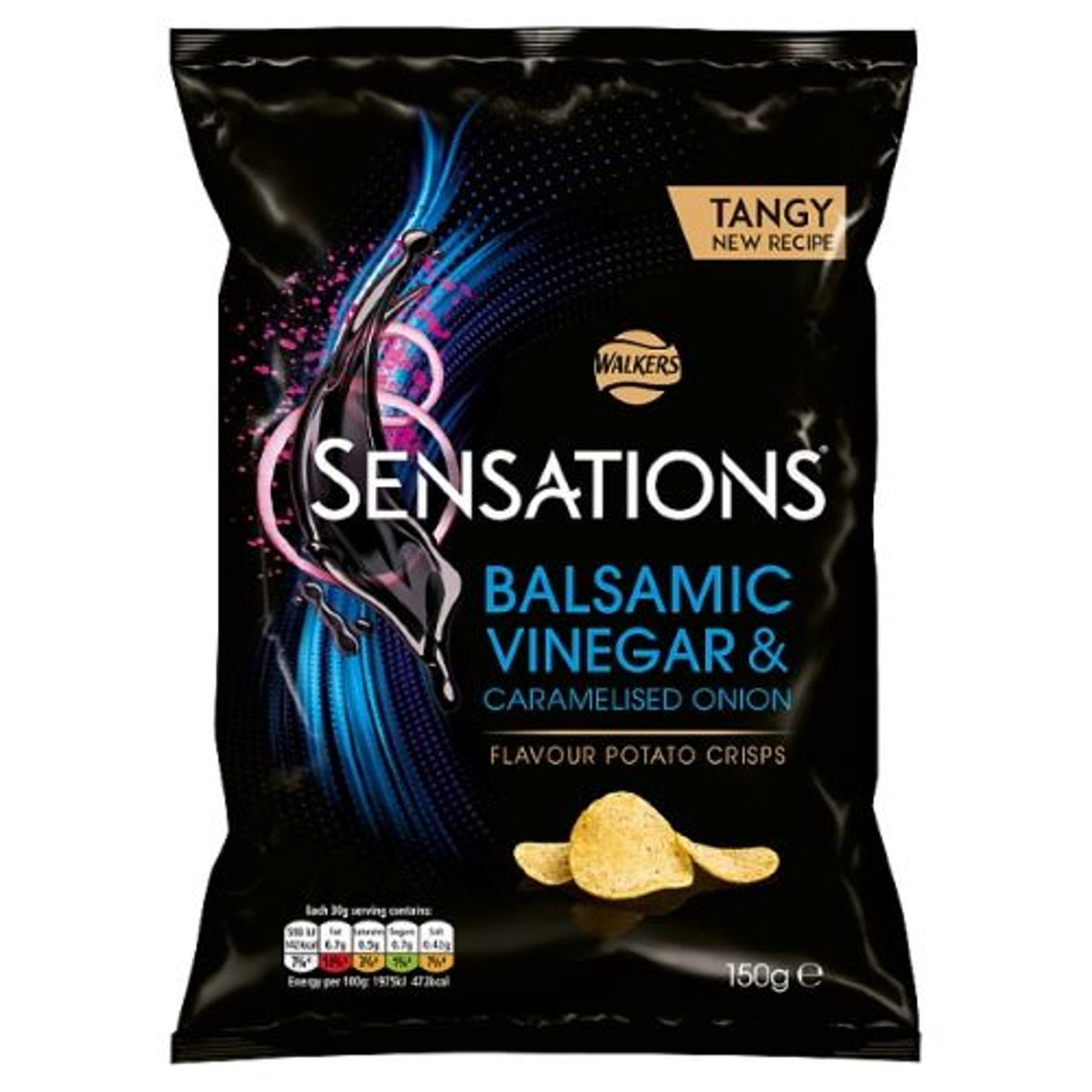 Lays Walkers Empfindungen Balsamico-Essig und karamellisierte Zwiebel 150g VEREINIGTES KÖNIGREICH (Fall von 12)