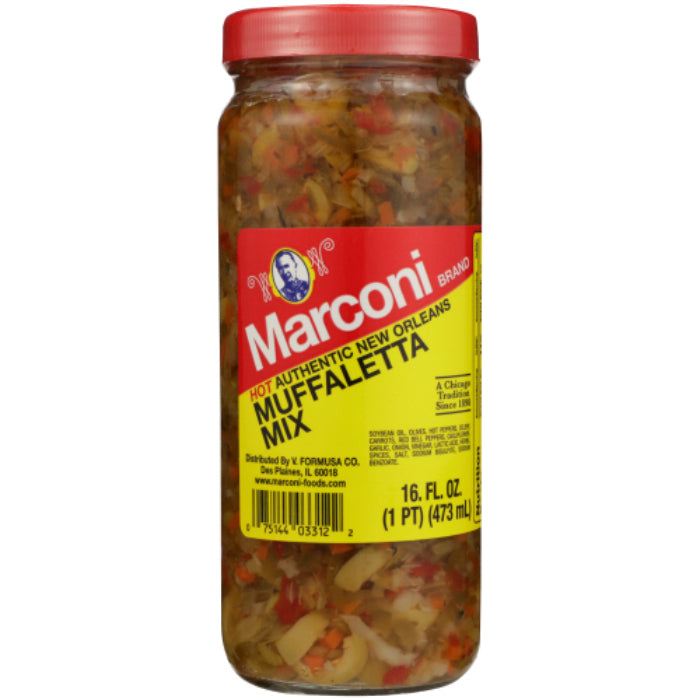 Marconi – Muffaletta Hot, 16 Oz – Packung mit 12 Stück
