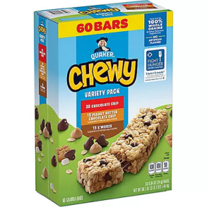 Quaker weich zum Kauen Müsliriegel, Sortiment Packung (60 ct.)