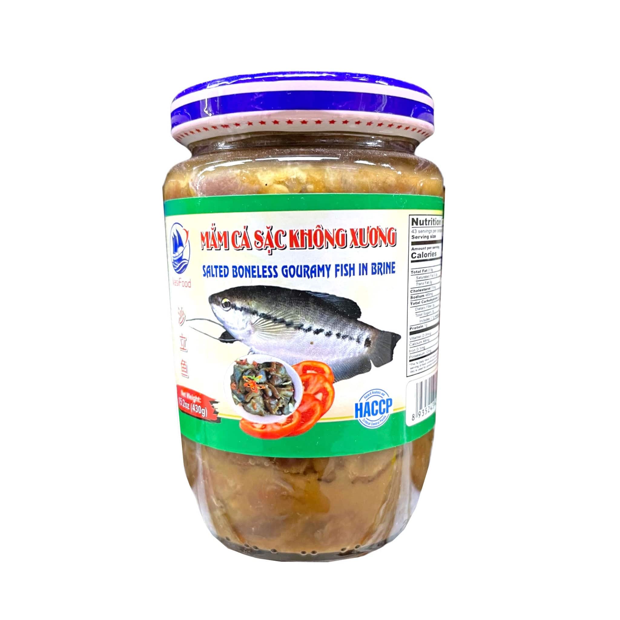 Vas Essen Gesalzene Knochenlose Gourami Fisch in Brine