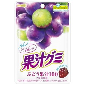 meiji, kaju Fruchtgummi, Früchte gummi, Traubenaromen, – 51g