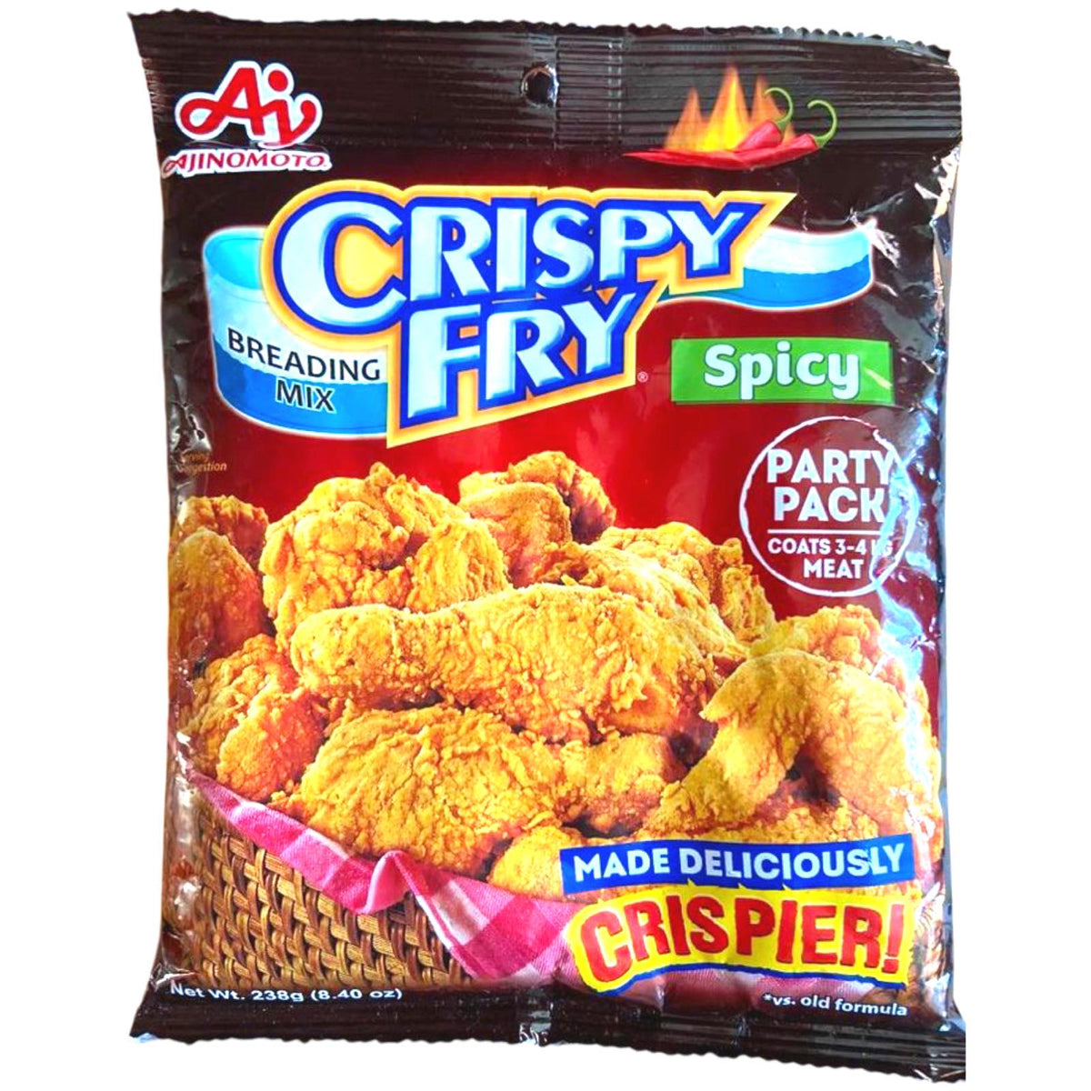 Ajinomoto – knusprig Fry Breading Mischung – Würzig – PARTY Packung – 238 G