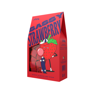 Pulpito Sassy Erdbeer-Fruchtbiss-Box – 12 Schachteln x Gehäuse – 150g