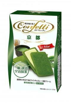 Mr. Ito, Konfetti, Kyoto, Matcha Keks Sandwiches, weiße Choco Creme darin