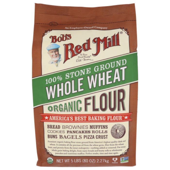 Bob's Red Mill Mehl, Vollkorn, Bio, 5 Lb – Packung mit 8