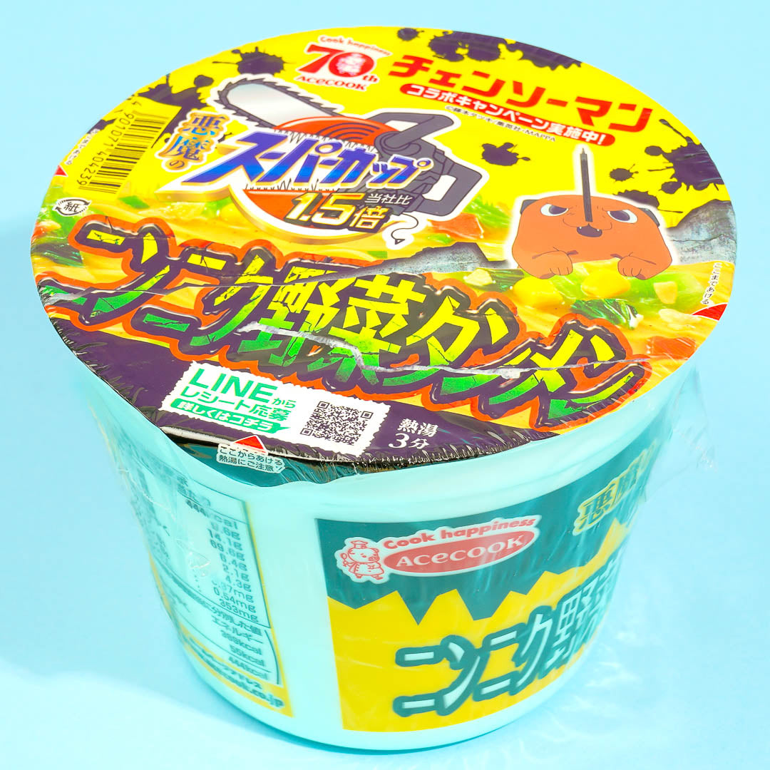 Kettensäge Mann x Acecook Super Cup 1.5x Knoblauch & Gemüse Tanmen Ramen