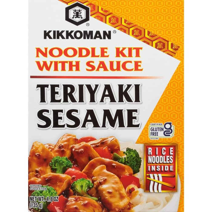 Kikkoman Noodle Kit Teriyaki Sesam 4.8 Oz – Packung mit 6 Stück
