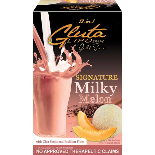 Gluta Lipo Marke – 12 in 1 Signature – Milchmelone – 10 Beutel – 250 G