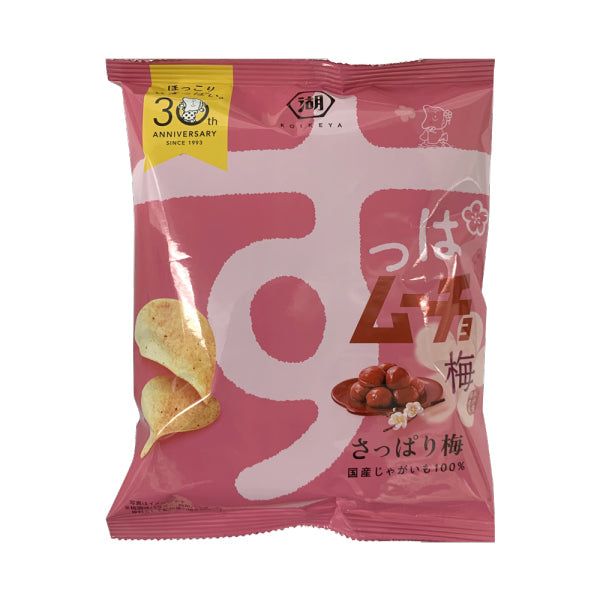 KOIKEYA Supa Suppa Mucho Chips Erfrischendes Ume Pflaumenaroma 55G Hergestellt in JPAAN-Tokyo Snack Land