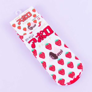 Apollo Erdbeere Socken aus Schokolade und Baumwolle