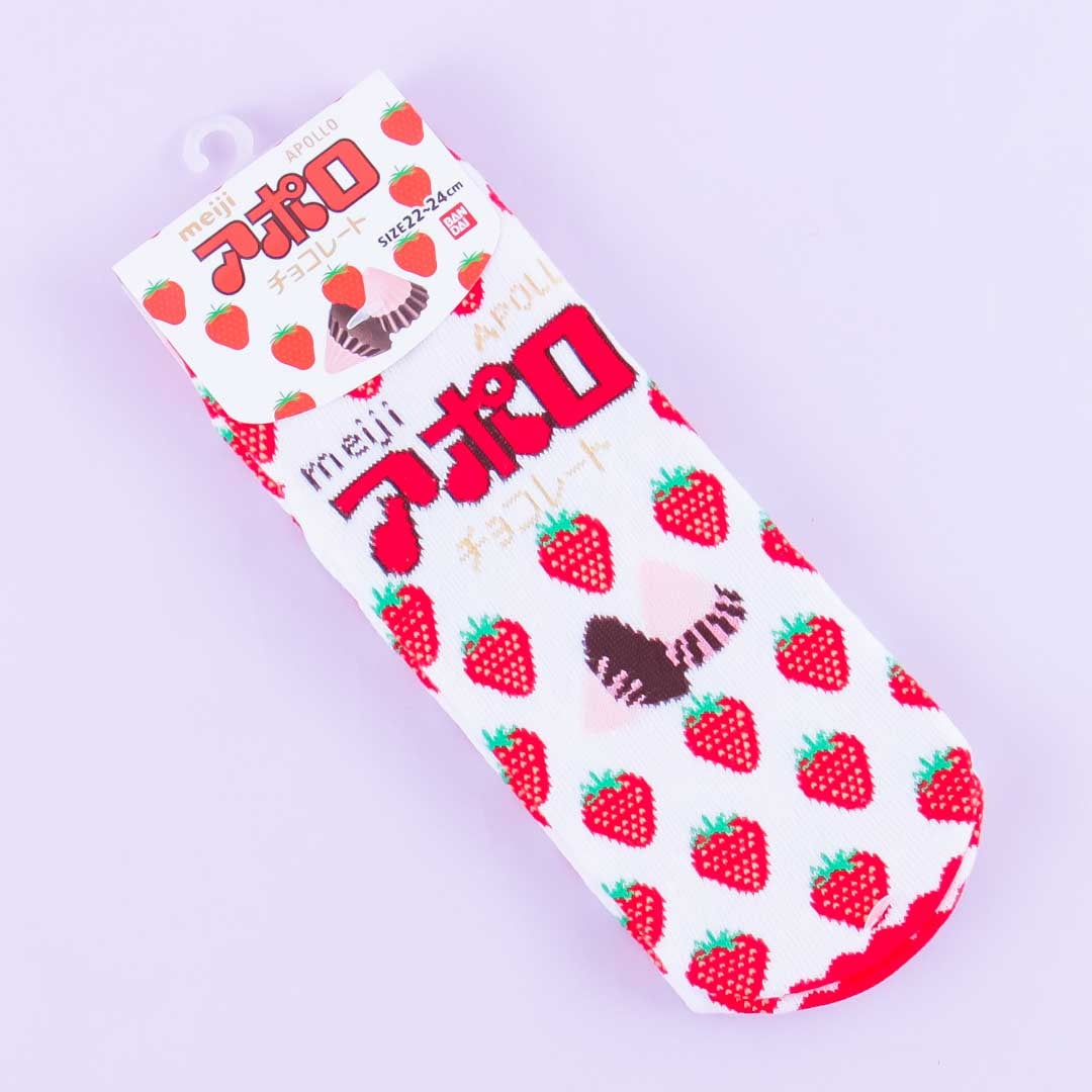 Apollo Erdbeere Socken aus Schokolade und Baumwolle