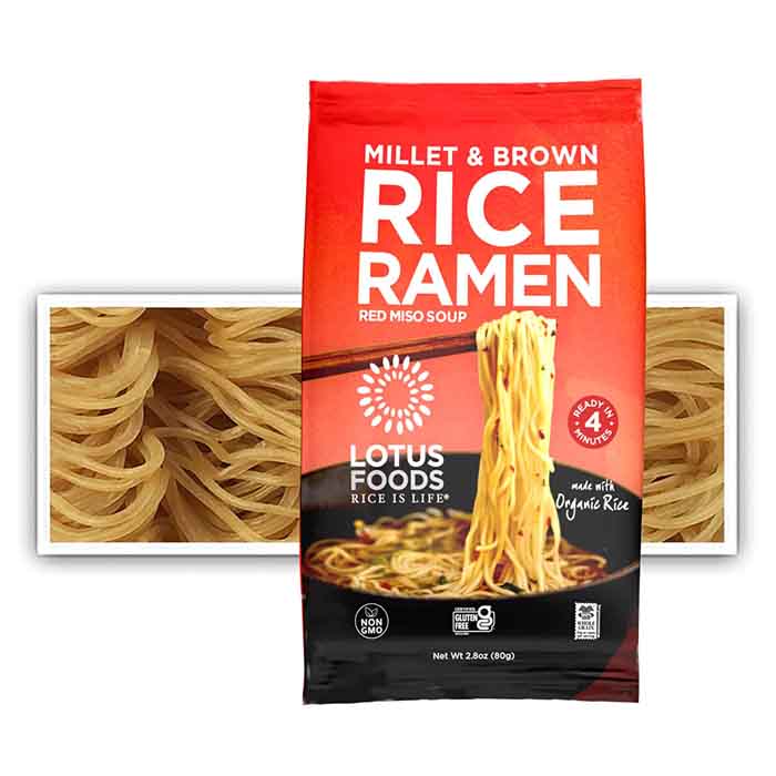 Lotus Foods – Hirse & brauner Reis Ramen mit Miso Suppe, 64oz