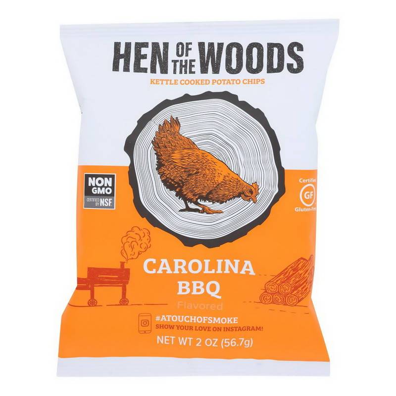 Hen of the Woods Carolina BBQ Wasserkocher Chips Taschen – 24 Taschen x 6oz Fall