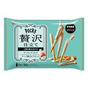 Glico, Zeitaku Pocky, Mandelmilch Schokolade & Nüsse Kekse, 20 Stöcke