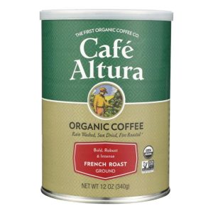 Café Altura – Bio gemahlener französischer gerösteter Kaffee, 12 oz – Packung mit 6 Stück
