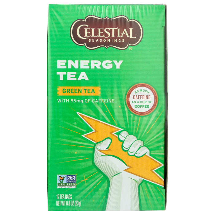 Celestial Seasonings Energy Grüntee Koffein, 12 Beutel – Packung mit 6