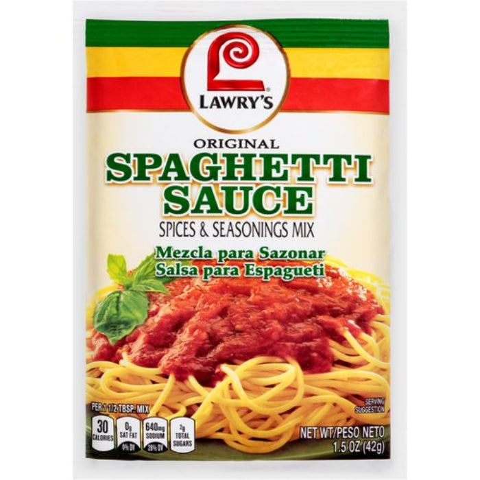 Lawry's – Spaghetti Sauce Mischung Original, 1,5 Oz – Packung mit 12 Stück