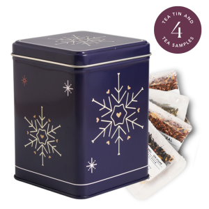 Snowflake Teedose Geschenk (verpackt mit 4 Teeproben)