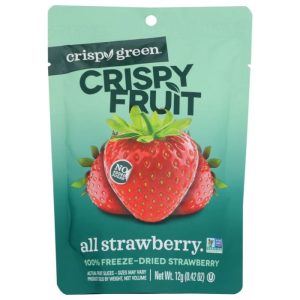 Crispy grün – Erdbeere getrockneter Einzelgericht, 0,42 Unzen (Packung mit 12 Stück)