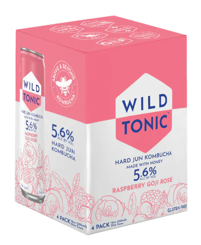 Wild Tonic – Saisonal Kombucha (Botanisch), 12 fl oz – Packung mit 12