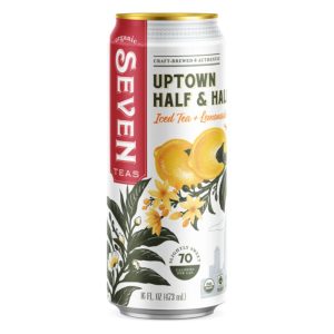 Seven Teas – Half & Half Iced Tee + Limonade 16 Fo – Packung mit 12 Stück