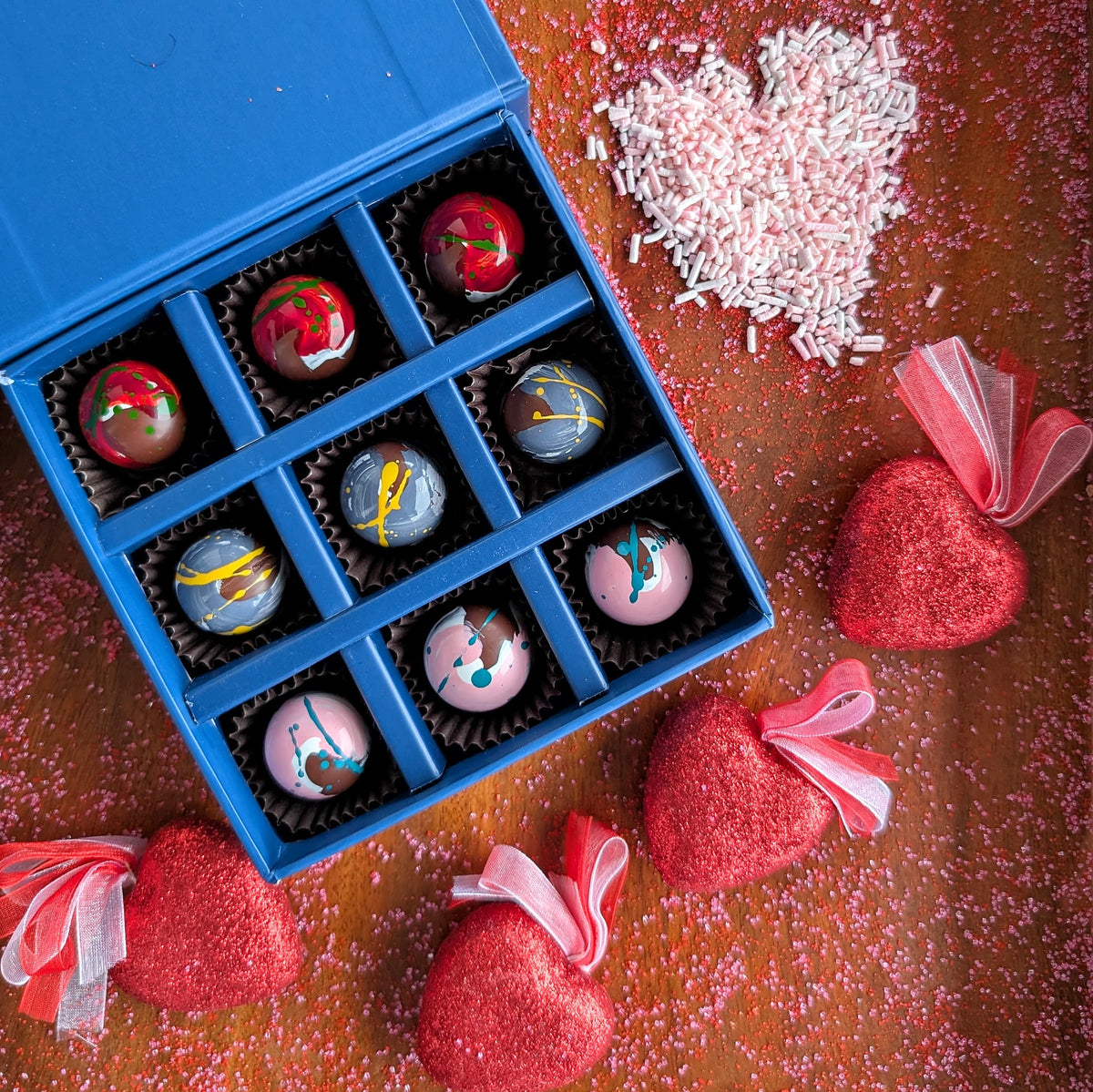 Madhu Schokolade 9-teilig Valentine's Bonbons