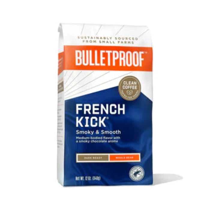 Bulletproof – French Kick ganze Bohnen Kaffee, 12 Oz (Packung mit 6)