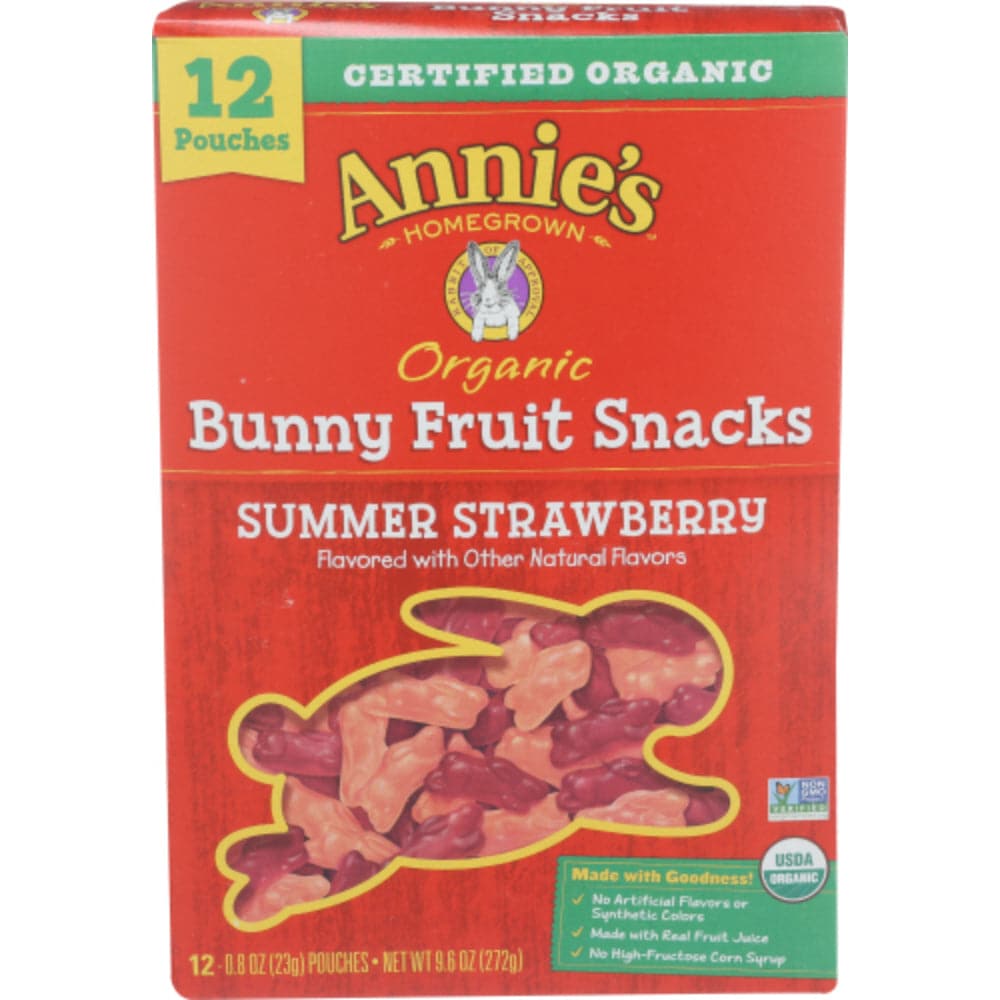 Annie's Homegrown Bio Sommer Erdbeere Bunny Obst Snacks, 23 g